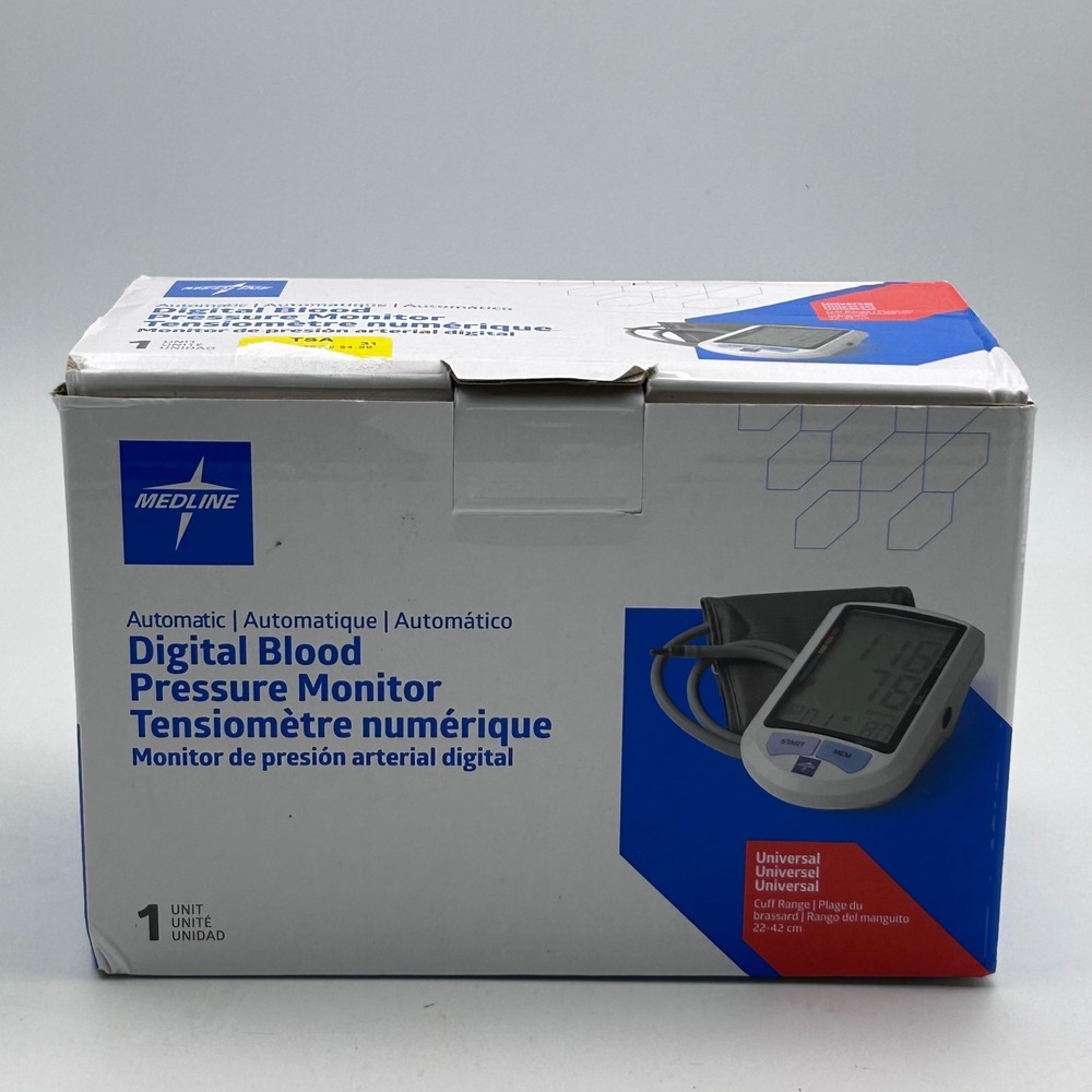 Medline Digital Blood Pressure Monitor White Automatic Health Tech